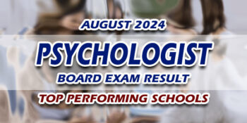 Psychologist Board Exam Result August 2024 TOP PERFORMING SCHOOLS