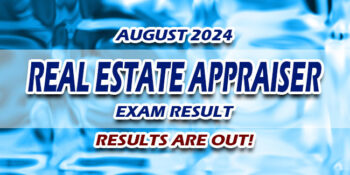 Real Estate Appraiser Exam Result August 2024 JUST RELEASED