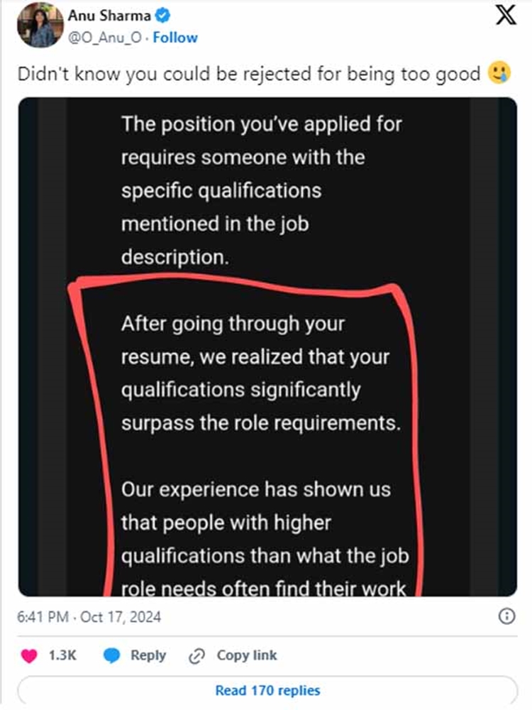 Google Software Engineer Rejected for a Job Due to Being Overqualified