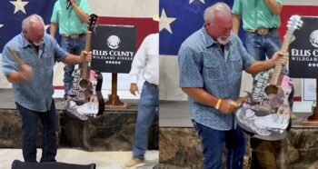 Guitar with Taylor Swift Sign