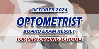 Optometrist Board Exam Result October 2024 TOP PERFORMING SCHOOLS