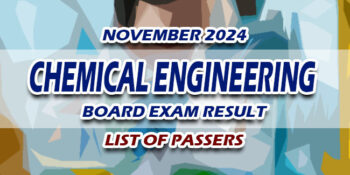 Chemical Engineering Board Exam Result November 2024 LIST OF PASSERS