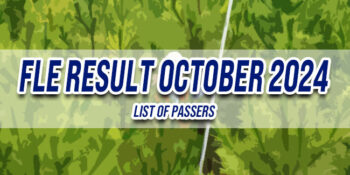 FLE Result October 2024 LIST OF PASSERS