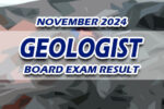 Geologist Board Exam Result November 2024