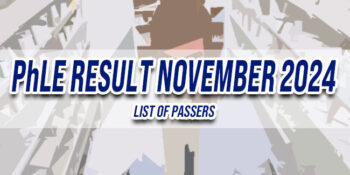 PhLE Result November 2024 LIST OF PASSERS