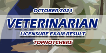 Veterinarian Licensure Exam Result October 2024 TOPNOTCHERS