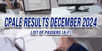 CPALE Results December 2024 LIST OF PASSERS (A-F)