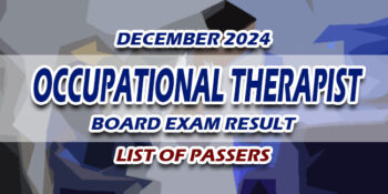 Occupational Therapist Board Exam Result December 2024 LIST OF PASSERS