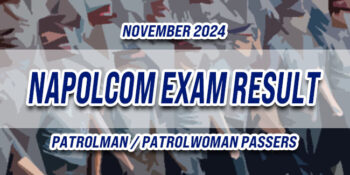 NAPOLCOM Exam Result November 2024 Patrolman Passers