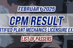 CPM Licensure Exam Result February 2025 LIST OF PASSERS