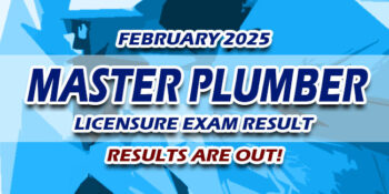 Master Plumber Licensure Exam Result February 2025 JUST RELEASED