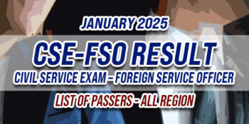 CSE-FSO Result January 2025 LIST OF PASSERS