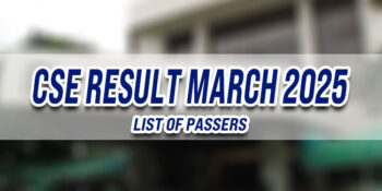 CSE Result March 2025 LIST OF PASSERS
