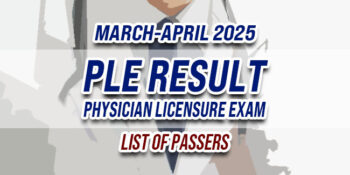 PLE RESULT March-April 2025 LIST OF PASSERS