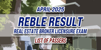 REBLE Result April 2025 LIST OF PASSERS