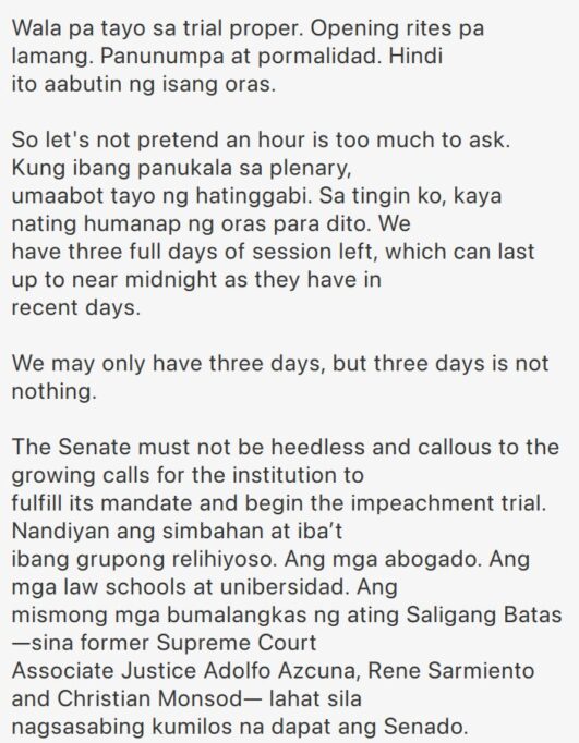 Risa Hontiveros Message