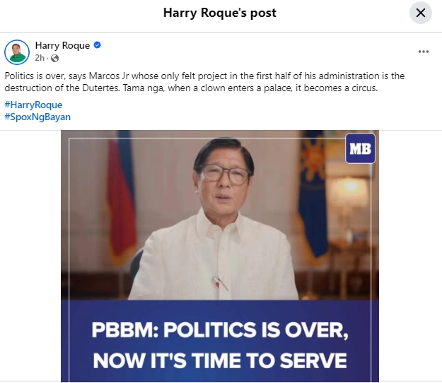 Harry Roque Post