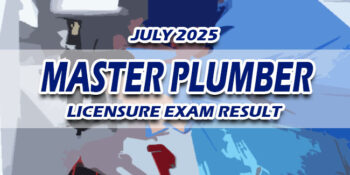 Master Plumber Licensure Exam Result July 2025
