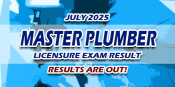 Master Plumber Licensure Exam Result July 2025 JUST RELEASED