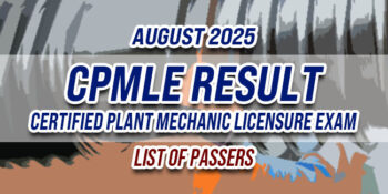 CPM Licensure Exam Result August 2025 LIST OF PASSERS
