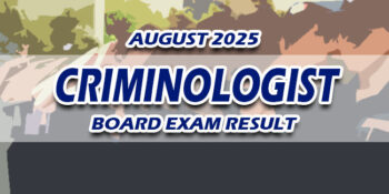 Criminologist Board Exam Result August 2025