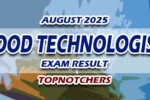 Food Technologist Exam Result August 2025 TOPNOTCHERS