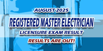 Registered Master Electrician Licensure Exam Result August 2025 JUST RELEASED