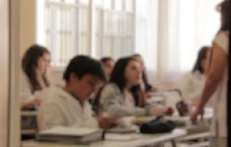 Teacher, students