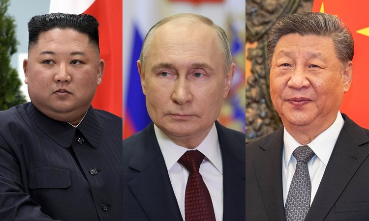 Kim Jong Un, Xi Jinping, Vladimir Putin