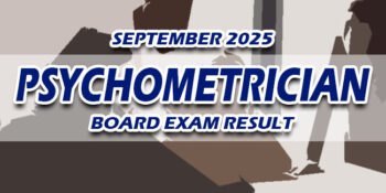 Psychometrician Board Exam Result September 2025