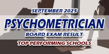 Psychometrician Board Exam Result September 2025 TOP PERFORMING SCHOOLS