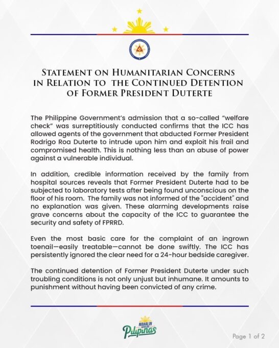 Sara Duterte Statement