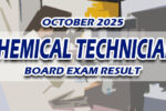 Chemical Technician Board Exam Result October 2025