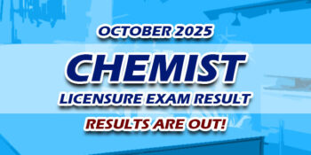 Chemist Licensure Exam Result October 2025 JUST RELEASED