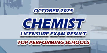 Chemist Licensure Exam Result October 2025 TOP PERFORMING SCHOOLS