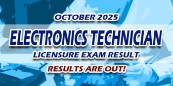 Electronics Technician Licensure Exam Result October 2025 JUST RELEASED