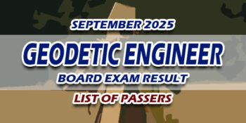 Geodetic Engineer Board Exam Result September 2025 LIST OF PASSERS