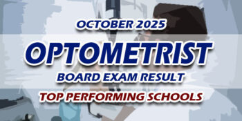 Optometrist Board Exam Result October 2025 TOP PERFORMING SCHOOLS