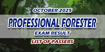 Professional Forester Exam Result October 2025 LIST OF PASSERS