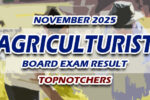 Agriculturist Board Exam Result November 2025 TOPNOTCHERS