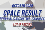 CPALE Result October 2025 LIST OF PASSERS