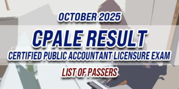 CPALE Result October 2025 LIST OF PASSERS