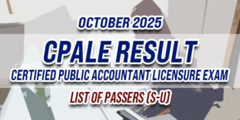 CPALE Result October 2025 LIST OF PASSERS (S-U)
