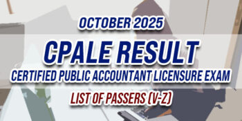 CPALE Result October 2025 LIST OF PASSERS (V-Z)