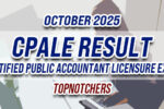 CPALE Result October 2025 TOPNOTCHERS