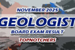 Geologist Board Exam Result November 2025 TOPNOTCHERS