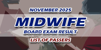 Midwife Board Exam Result November 2025 LIST OF PASSERS