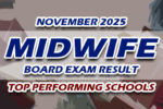 Midwife Board Exam Result November 2025 TOP PERFORMING SCHOOLS