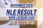 NLE Result November 2025 LIST OF PASSERS (D-F)