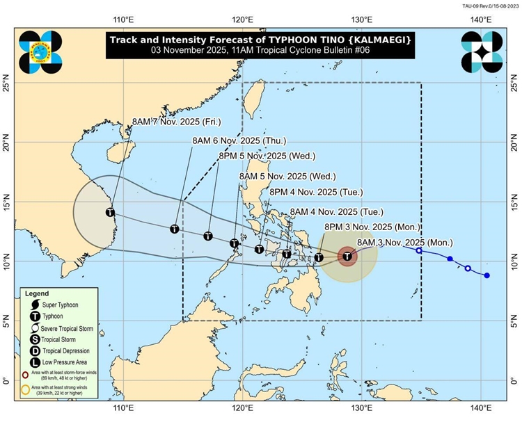 Typhoon Tino Update